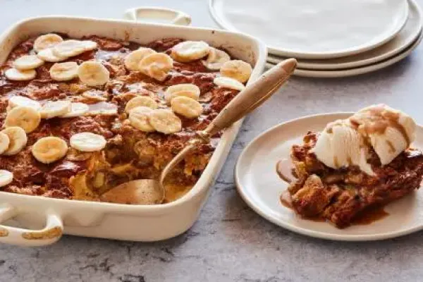 Bananas Foster Banana Bread Sundae