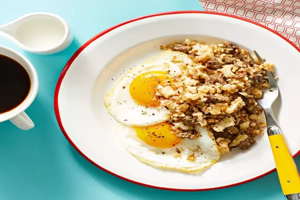 Cauliflower with Sausage & Eggs