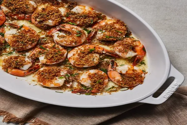Crispy Panko Parmesan Baked Shrimp