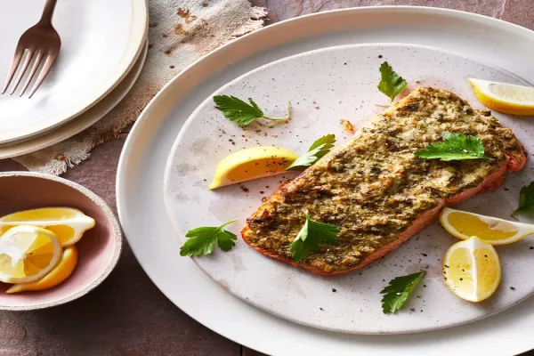 Air Fryer Salmon with Horseradish Rub