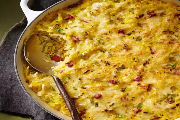 Kielbasa & Swiss Spaghetti Squash Casserole