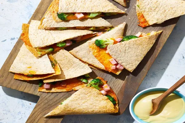 Air Fryer Broccoli Cheddar Quesadillas