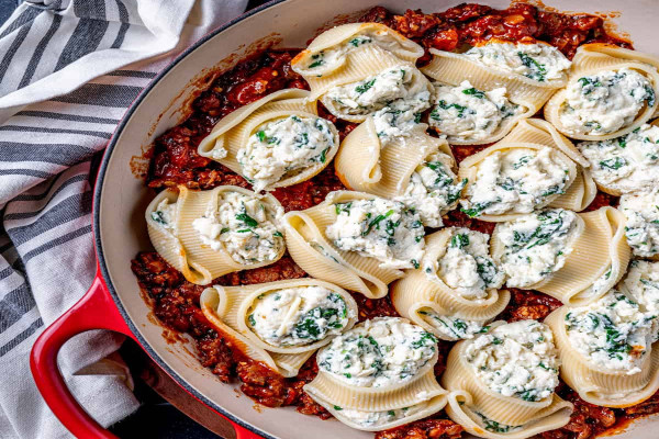 Three Cheese Pasta Shells