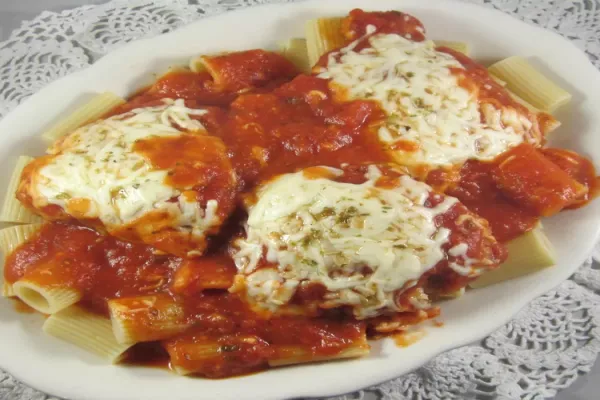 Cindys Microwave Chicken Parmesan