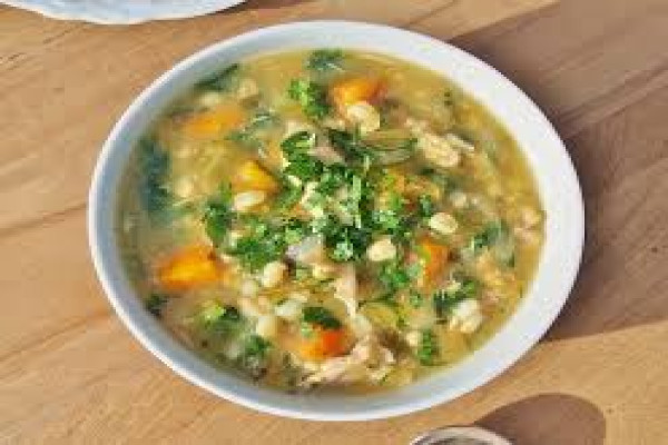 Chicken Soup with Root Vegetables & Barley