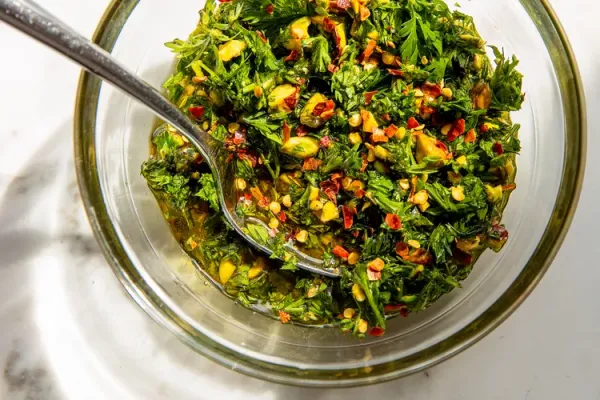 Carrot Top Pesto