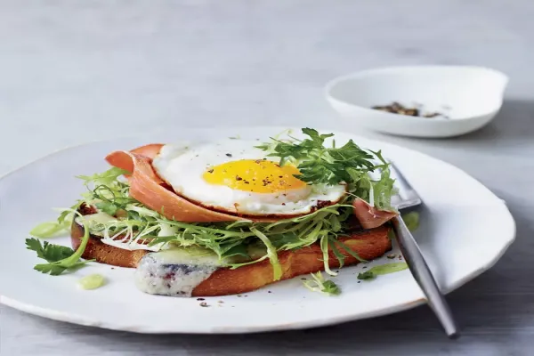 Brioche with Prosciutto Gruyere and Egg