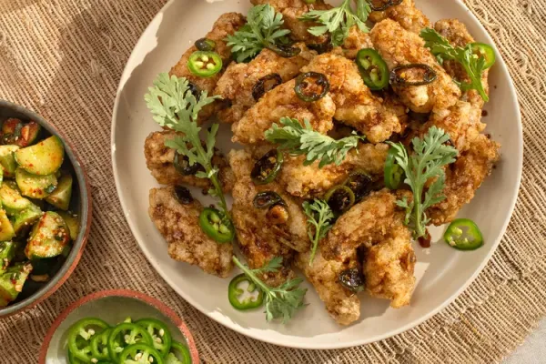 Dakgangjeong Korean Fried Chicken with Soy Sauce